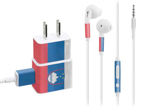 Slovenia Flag Distressed Phone Charger Skin